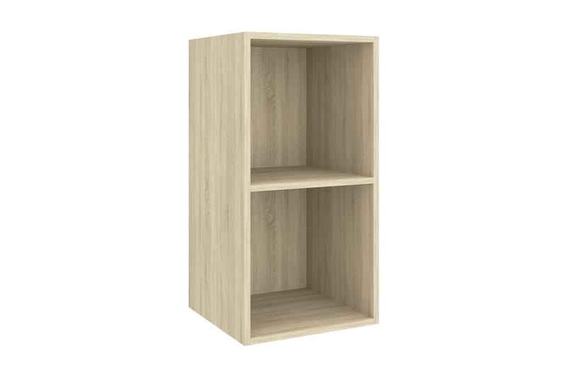 Väggmonterad tv-bänk somona-ek 37x37x72 cm spånskiva - Brun - Möbler - Vardagsrum - Tv-möbler & mediamöbler - Tv-bänkar