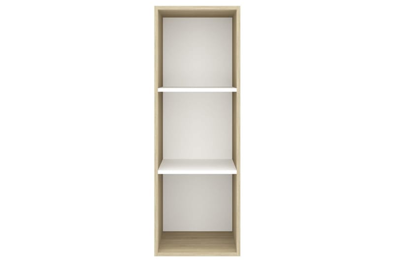 Väggmonterad tv-bänk somona-ek och vit 37x37x107 cm spånskiv - Brun - Möbler - Vardagsrum - Tv-möbler & mediamöbler - Tv-bänkar