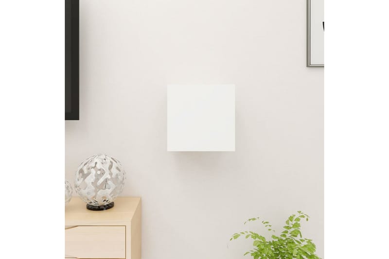 Väggmonterad tv-bänk vit 30,5x30x30 cm - Vit - Möbler - Vardagsrum - Tv-möbler & mediamöbler - Tv-bänkar