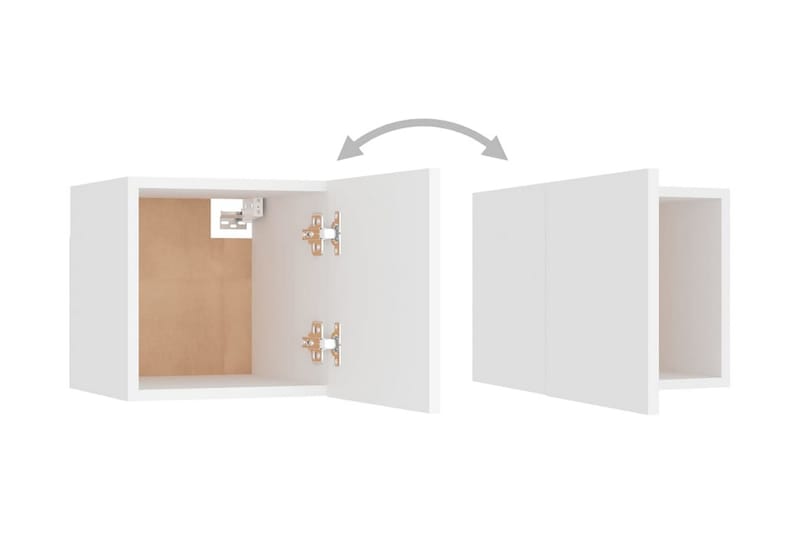 Väggmonterad tv-bänk vit 30,5x30x30 cm - Vit - Möbler - Vardagsrum - Tv-möbler & mediamöbler - Tv-bänkar