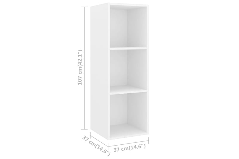 Väggmonterad tv-bänk vit 37x37x107 cm spånskiva - Vit - Möbler - Vardagsrum - Tv-möbler & mediamöbler - Tv-bänkar