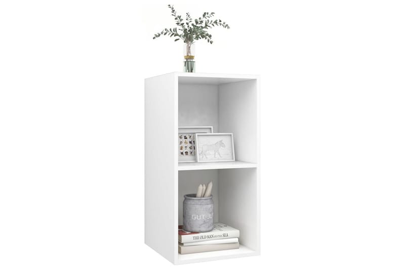 Väggmonterad tv-bänk vit 37x37x72 cm spånskiva - Vit - Möbler - Vardagsrum - Tv-möbler & mediamöbler - Tv-bänkar