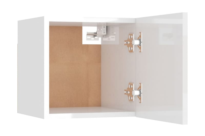 Väggmonterad tv-bänk vit högglans 30,5x30x30 cm - Vit - Möbler - Vardagsrum - Tv-möbler & mediamöbler - Tv-bänkar