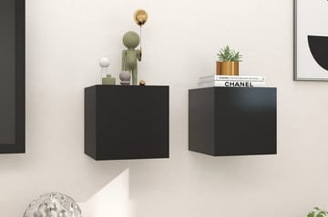 Väggmonterade tv-skåp 2 st svart 30,5x30x30 cm - Svart - Möbler - Vardagsrum - Tv-möbler & mediamöbler - Tv-bänkar