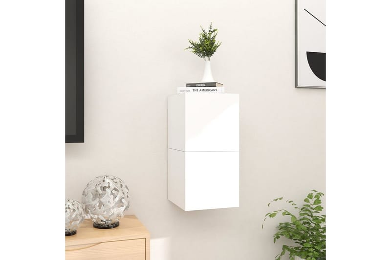 Väggmonterade tv-skåp 2 st vit 30,5x30x30 cm - Vit - Möbler - Vardagsrum - Tv-möbler & mediamöbler - Tv-bänkar