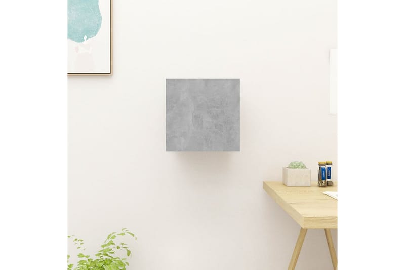 Väggmonterat tv-bänk betonggrå 30,5x30x30 cm - Grå - Möbler - Vardagsrum - Tv-möbler & mediamöbler - Tv-bänkar