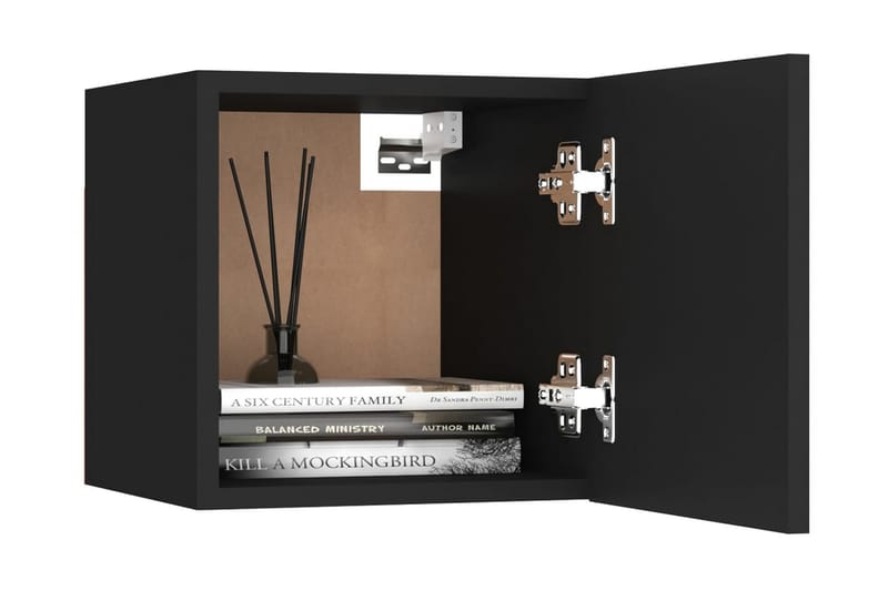 Väggmonterat tv-bänk svart 30,5x30x30 cm - Svart - Möbler - Vardagsrum - Tv-möbler & mediamöbler - Tv-bänkar