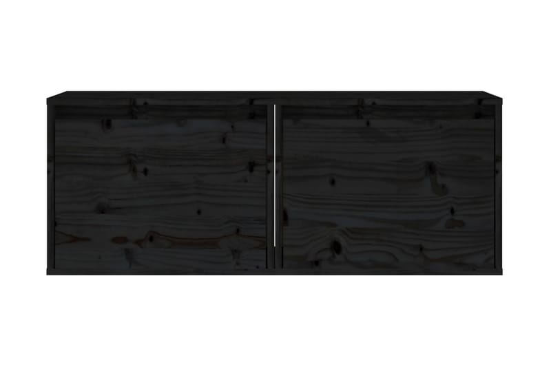 Väggskåp 2 st 45x30x35 cm massiv furu svart - Svart - Möbler - Vardagsrum - Tv-möbler & mediamöbler - Tv-bänkar
