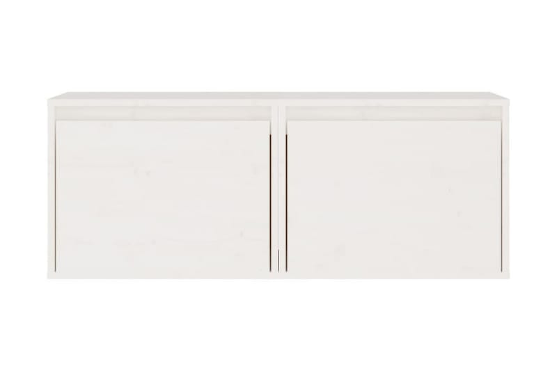 Väggskåp 2 st 45x30x35 cm massiv furu vit - Vit - Möbler - Vardagsrum - Tv-möbler & mediamöbler - Tv-bänkar