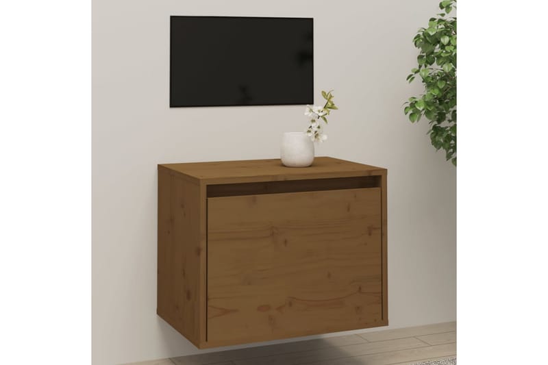 Väggskåp 45x30x35 cm massiv furu honungbrun - Brun - Möbler - Vardagsrum - Tv-möbler & mediamöbler - Tv-bänkar
