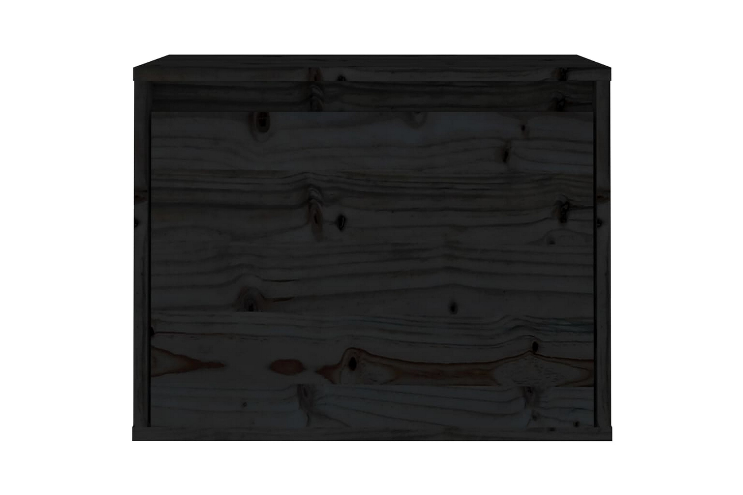 Väggskåp 45x30x35 cm massiv furu svart – Svart