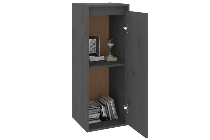 Väggskåp grå 30x30x80 cm massiv furu - Grå - Möbler - Vardagsrum - Tv-möbler & mediamöbler - Tv-bänkar