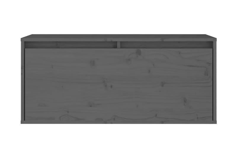Väggskåp grå 80x30x35 cm massiv furu - Grå - Tv-bänkar