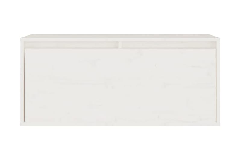 Väggskåp vit 80x30x35 cm massiv furu - Vit - Tv-bänkar