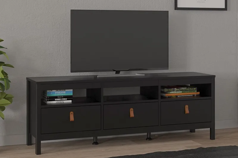 Vallvidera Tv-bänk 151 cm - Svart/Natur - Möbler - Vardagsrum - Tv-möbler & mediamöbler - Tv-bänkar