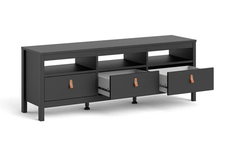 Vallvidera Tv-bänk 151 cm - Svart/Natur - Möbler - Vardagsrum - Tv-möbler & mediamöbler - Tv-bänkar