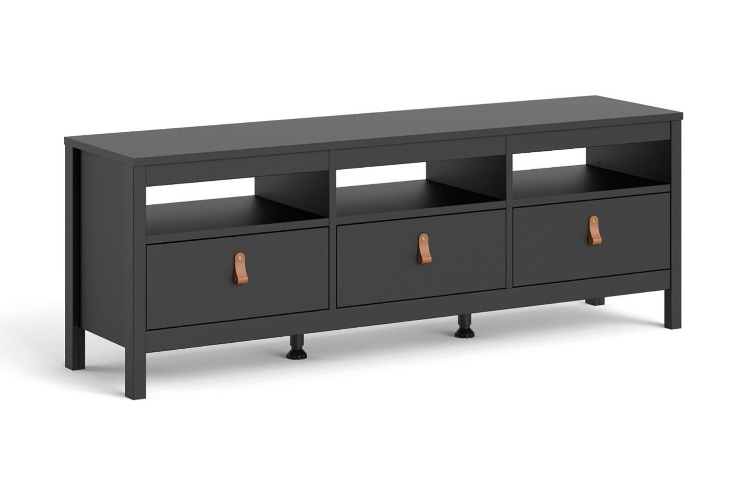 Vallvidera Tv-b&auml;nk 151 cm - Svart/Natur