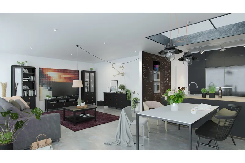 Vallvidera Tv-bänk 151 cm - Svart/Natur - Möbler - Vardagsrum - Tv-möbler & mediamöbler - Tv-bänkar