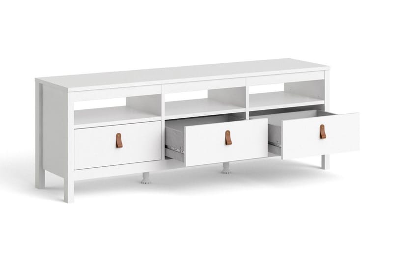 Vallvidera Tv-bänk 151 cm - Vit/Natur - Möbler - Vardagsrum - Tv-möbler & mediamöbler - Tv-bänkar