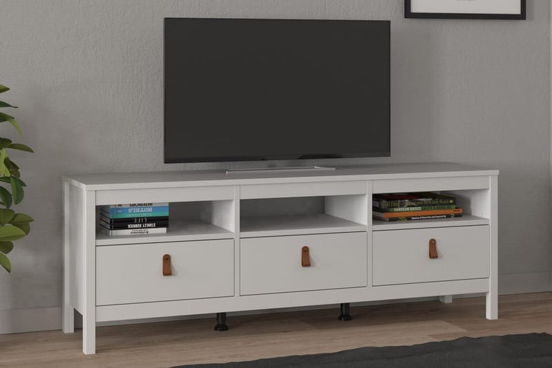Vallvidera Tv-bänk 151 cm - Vit/Natur - Möbler - Vardagsrum - Tv-möbler & mediamöbler - Tv-bänkar