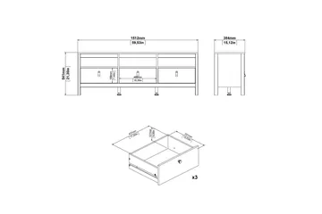 Vallvidera Tv-bänk 151 cm - Vit/Natur - Möbler - Vardagsrum - Tv-möbler & mediamöbler - Tv-bänkar