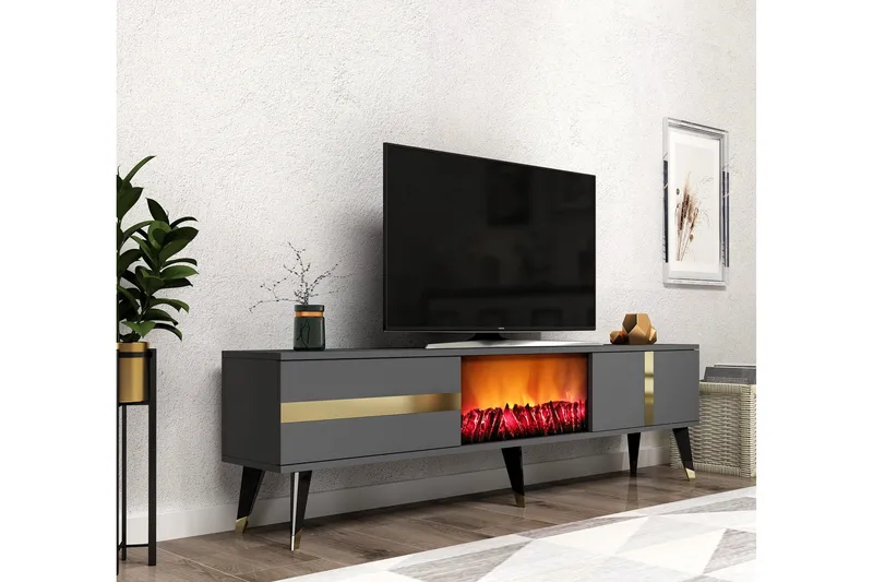 Vania Tv-bänk 150 cm - Guld - Möbler - Vardagsrum - Tv-möbler & mediamöbler - Tv-bänkar