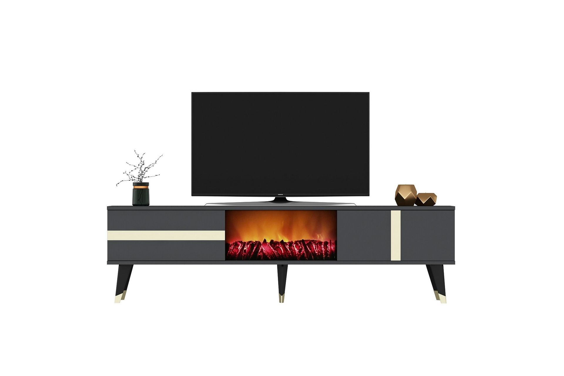 Vania Tv-bänk 150 cm Guld - Möbler - Vardagsrum - Tv-möbler & mediamöbler - Tv-bänkar