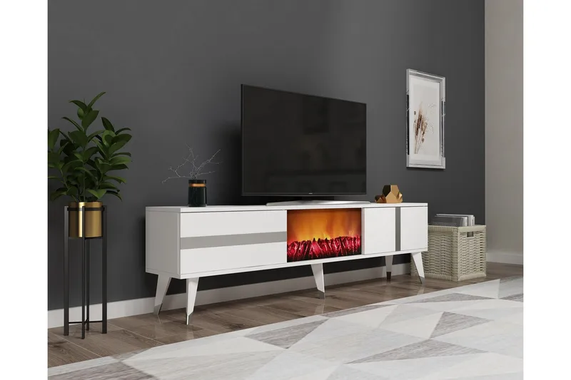 Vania Tv-bänk 150 cm - Silver - Möbler - Vardagsrum - Tv-möbler & mediamöbler - Tv-bänkar