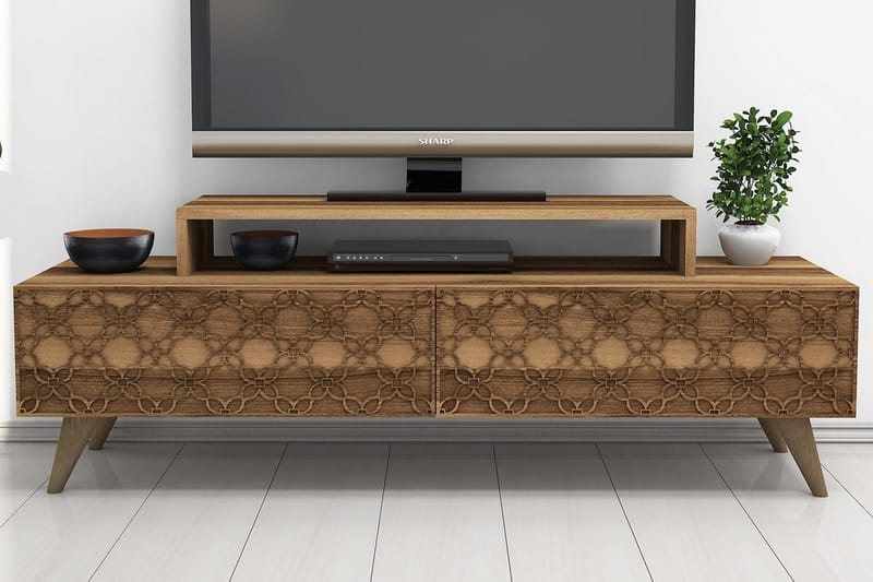 VARRED TV-Bänk 140 cm Brun - Möbler - Vardagsrum - Tv-möbler & mediamöbler - Tv-bänkar