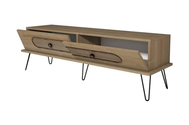 VARRED TV-Bänk 145 cm Brun - Ljusbrun - Möbler - Vardagsrum - Tv-möbler & mediamöbler - Tv-bänkar