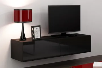 Vasil TV-bänk 140 cm - Svart - Möbler - Vardagsrum - Tv-möbler & mediamöbler - Tv-bänkar