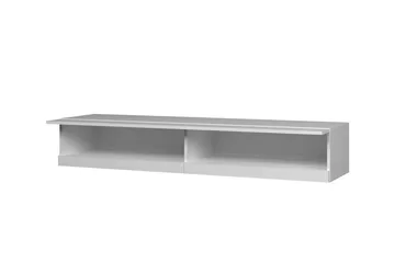 Vasil TV-bänk 180 cm Öppen Hylla - Vit/Vit Högglans - Möbler - Vardagsrum - Tv-möbler & mediamöbler - Tv-bänkar