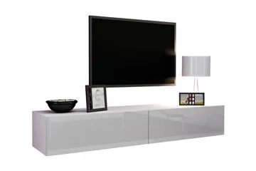 Vasil TV-bänk 180 cm - Vit/Vit Högglans - Möbler - Vardagsrum - Tv-möbler & mediamöbler - Tv-bänkar