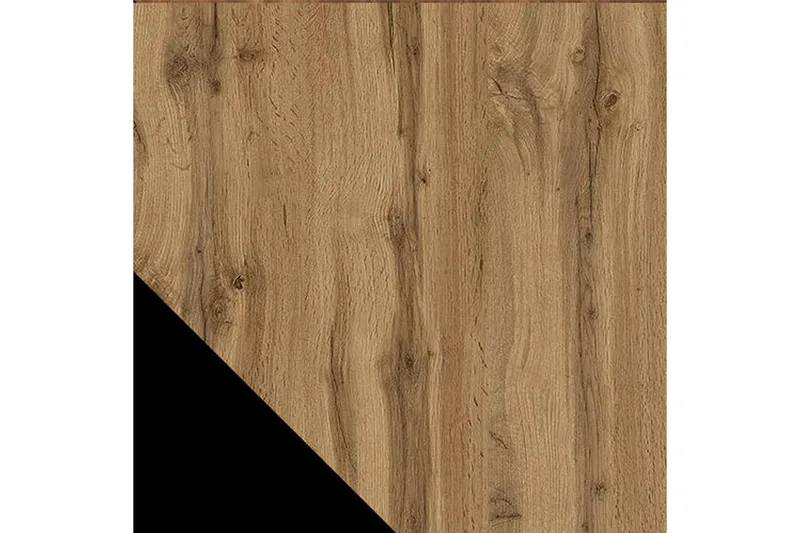 Växjö Tv bänk med Förvaring + Hylla - Svart / Ek / Ribbad - Möbler - Vardagsrum - Tv-möbler & mediamöbler - Tv-bänkar