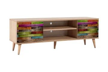 Vellavie Tv-bänk 140 cm Regnbågspanel