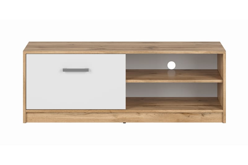 VERLUS TV-bänk 118,5 cm Trä/Natur/Vit - Möbler - Vardagsrum - Tv-möbler & mediamöbler - Tv-bänkar