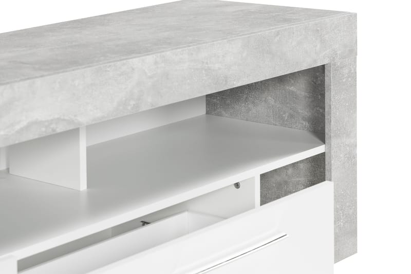 Vibio TV-bänk 180 cm - Vit/Betong - Möbler - Vardagsrum - Tv-möbler & mediamöbler - Tv-bänkar