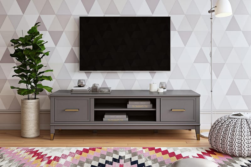 WESTERLEIGH TV-bänk 152x50 cm Grafitgrå - CosmoLiving - Tv-bänkar