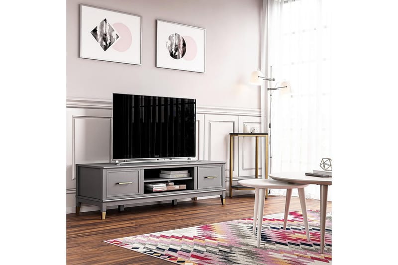 Westerleigh TV-bänk 152x50 cm Grafitgrå - CosmoLiving - Möbler - Vardagsrum - Tv-möbler & mediamöbler - Tv-bänkar