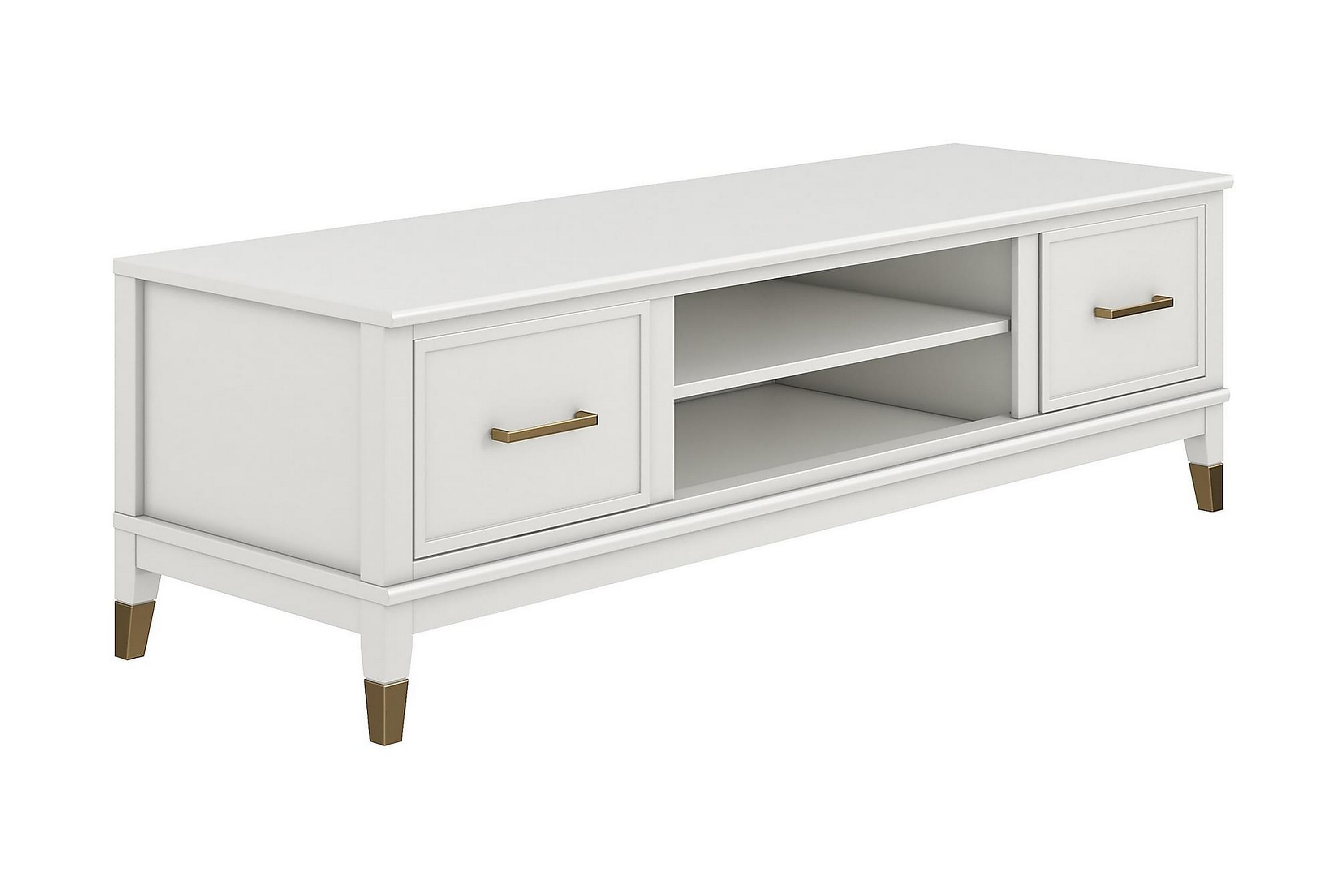 westerleigh tv-bänk 152x50 cm vit - cosmoliving