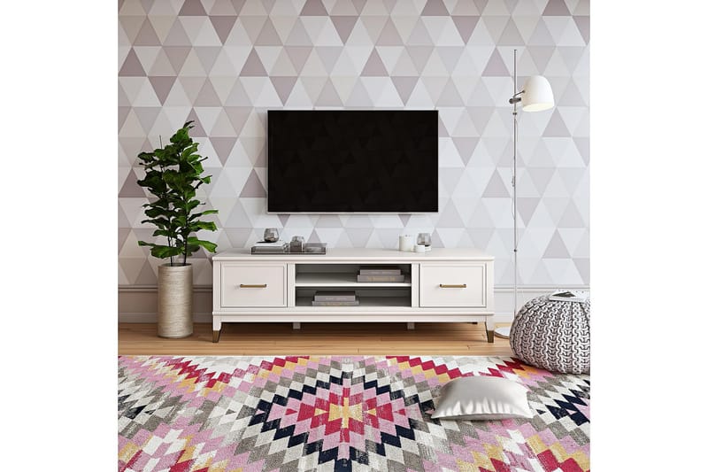 WESTERLEIGH TV-bänk 152x50 cm Vit - CosmoLiving - Möbler - Vardagsrum - Tv-möbler & mediamöbler - Tv-bänkar