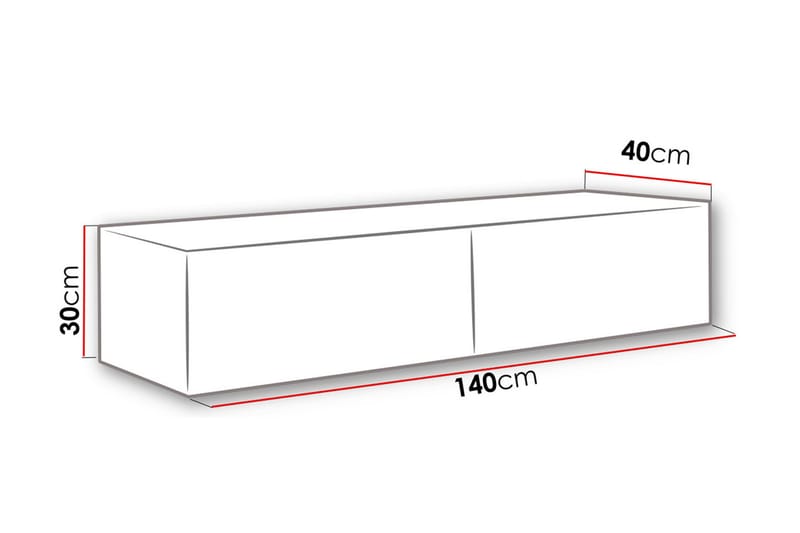 WILBER TV-bänk 140 cm - Trä/Natur - Tv-bänkar