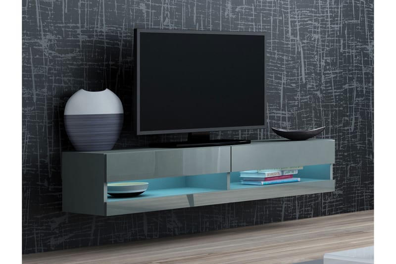 WILBER TV-bänk 140x40x30 cm - Grå - Möbler - Vardagsrum - Tv-möbler & mediamöbler - Tv-bänkar