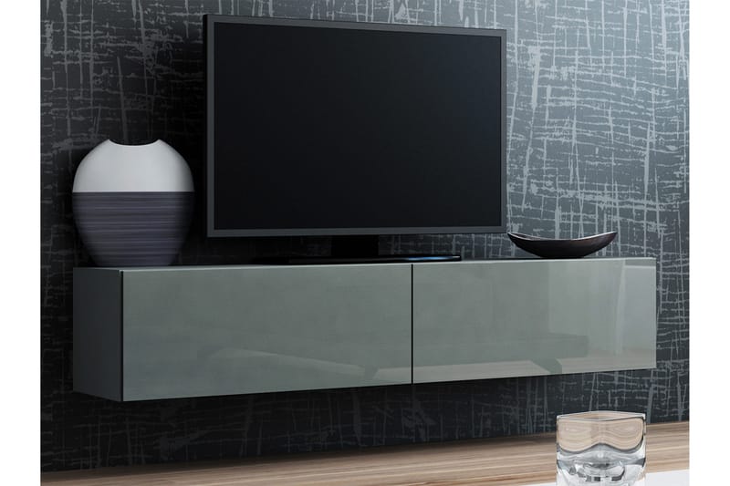 WILBER TV-bänk 140x40x30 cm - Grå - Möbler - Vardagsrum - Tv-möbler & mediamöbler - Tv-bänkar