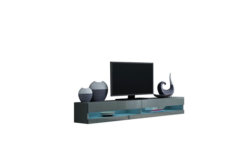 WILBER TV-bänk 180x40x30 cm - Grå - Möbler - Vardagsrum - Tv-möbler & mediamöbler - Tv-bänkar