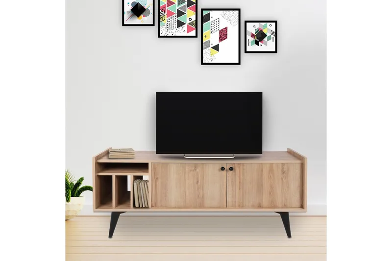 Winskill Tv-bänk 150 cm - Natur/Svart - Möbler - Vardagsrum - Tv-möbler & mediamöbler - Tv-bänkar