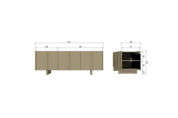 TV-enhet Basu - Mossa, 152 cm - Möbler - Vardagsrum - Tv-möbler & mediamöbler - Tv-bänkar