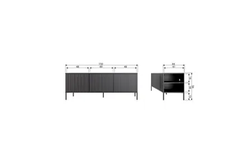 TV-enhet Ny Gravure - Damm, 150 cm - Möbler - Vardagsrum - Tv-möbler & mediamöbler - Tv-bänkar