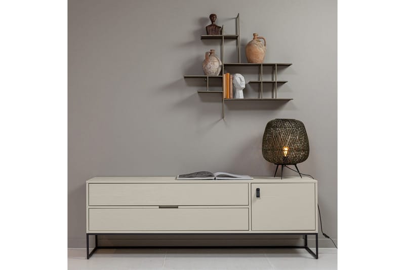 TV-enhet Silas - Damm, Borstat furu, 180 cm - Möbler - Vardagsrum - Tv-möbler & mediamöbler - Tv-bänkar