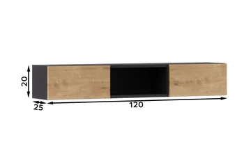 Anjal Tv-hylla 25x20 cm - Ek - Möbler - Vardagsrum - Tv-möbler & mediamöbler - Tv-hylla